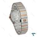 امگا زنانه کانسلیشن دورنگ رزگلد صفحه طرحدار یاسی Omega-7640-L