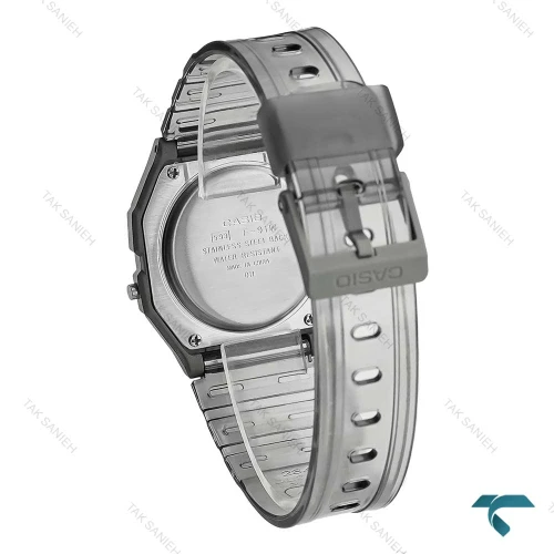 ساعت کاسیو F-91WS-8 نوستالژی شیشه ای خاکستری Casio-7647-U