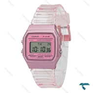ساعت کاسیو F-91WS-4 نوستالژی صورتی شیشه ای Casio-7650-U