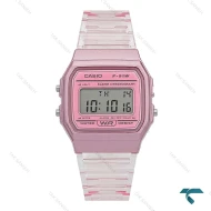 ساعت کاسیو F-91WS-4 نوستالژی صورتی شیشه ای Casio-7650-U