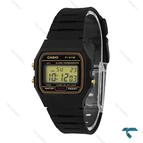 ساعت کاسیو F-91WG-9 نوستالژی مشکی طلایی Casio-7651-U