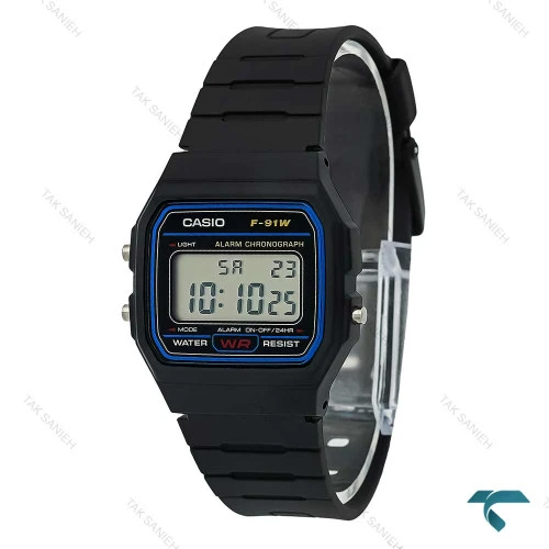 ساعت کاسیو F-91W نوستالژی مشکی آبی Casio-7652-U