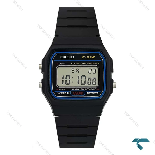 ساعت کاسیو F-91W نوستالژی مشکی آبی Casio-7652-U