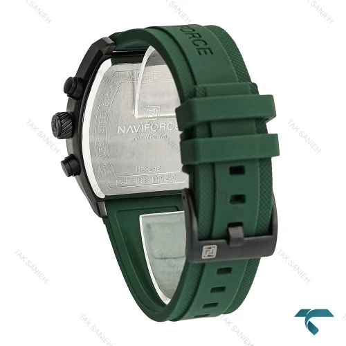 ساعت دوزمانه نیوی فورس NF9242 مردانه مشکی سبز NaviForce-7659-G