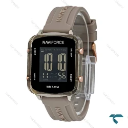 ساعت نیوی فورس NF7120 دیجیتالی طوسی بند رابر NaviForce-7661-L