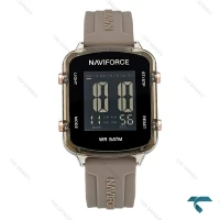 ساعت نیوی فورس NF7120 دیجیتالی طوسی بند رابر NaviForce-7661-L