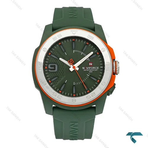ساعت مردانه نیوی فورس NF7112 سبز نارنجی NaviForce-7666-G