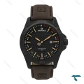 ساعت نیوی فورس مردانه NF8023 بند جیر قهوه ای صفحه مشکی NaviForce-7671-G