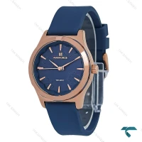 ساعت زنانه طرح گل نیوی فورس NF5051 رزگلد سرمه ای NaviForce-7682-L