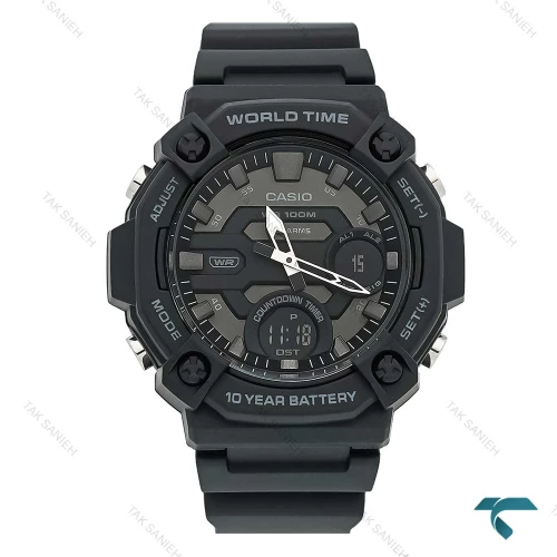 ساعت مچی مردانه کاسیو مدل AEQ-120 دوزمانه با طراحی اسپرت و کیفیت بالا مناسب استفاده روزمره و ورزشی