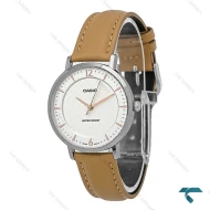 ساعت زنانه کاسیو اصلی LTP-VT04L-7A1 بند چرم عسلی Casio-7694-U