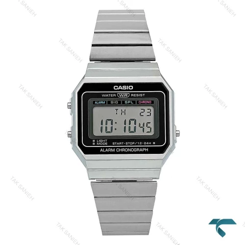 ساعت کاسیو نوستالژی اصلی دیجیتالی مدل Casio-7696-G دارای طراحی کلاسیک، نمایشگر دیجیتال و مناسب استفاده روزمره