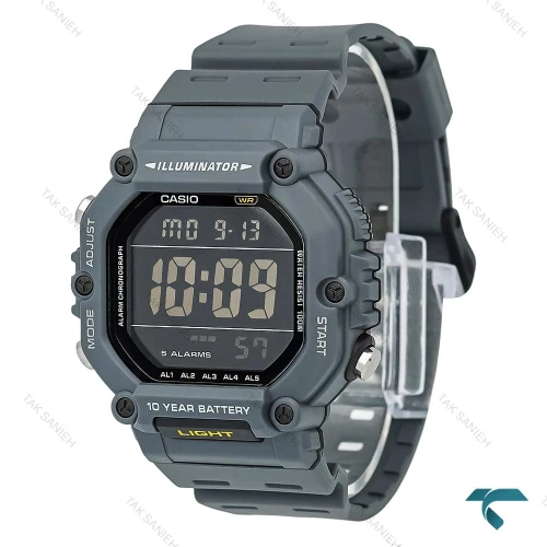 ساعت مچی دیجیتالی مردانه کاسیو مدل AE-1600H طوسی مناسب استفاده روزمره با طراحی مدرن و مقاوم در برابر آب