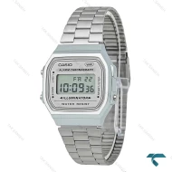 ساعت مچی کاسیو اصلی A168 دیجیتالی نقره ای Casio-7714-G