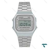 ساعت مچی کاسیو اصلی A168 دیجیتالی نقره ای Casio-7714-G