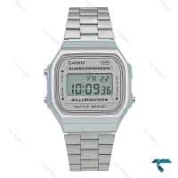 ساعت مچی کاسیو اصلی A168 دیجیتالی نقره ای Casio-7714-G