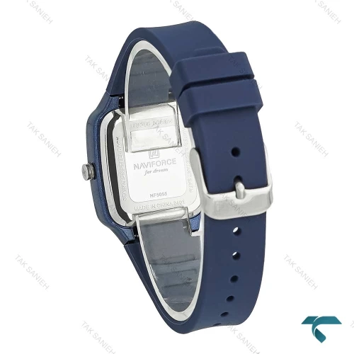 ساعت زنانه نیوی فورس مدل NF5055 با بند سرمه ای و صفحه تک موتوره مناسب برای استایل روزمره و رسمی