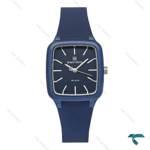 ساعت زنانه نیوی فورس مدل NF5055 با بند سرمه ای و صفحه تک موتوره مناسب برای استایل روزمره و رسمی