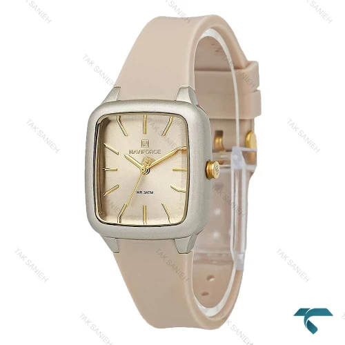 ساعت نیوی فورس NF5055 زنانه کرمی NaviForce-7729-L