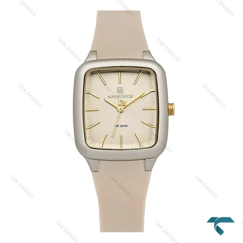ساعت نیوی فورس NF5055 زنانه کرمی NaviForce-7729-L