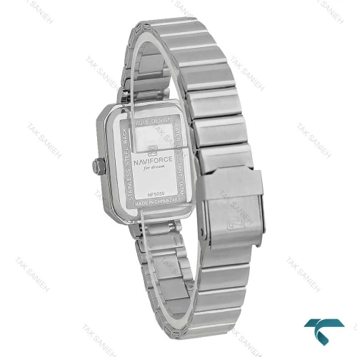 ساعت زنانه نیوی فورس NF5050 مستطیلی سیلور NaviForce-7730-L
