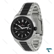 ساعت نیوی فورس مردانه NF9212 دورنگ سیلور مشکی NaviForce-7750-G