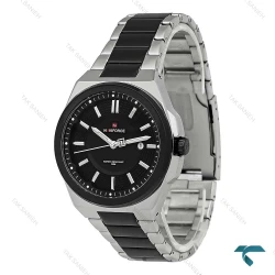 ساعت نیوی فورس مردانه NF9212 دورنگ سیلور مشکی NaviForce-7750-G