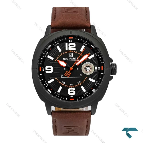 ساعت مردانه ناوی فورس NF8078 بند چرم قهوه ای NaviForce-7753-G