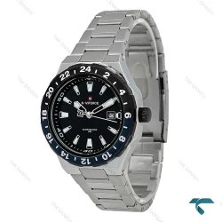 ساعت نیوی فورس NF9249 مردانه سیلور صفحه مشکی NaviForce-7755-G