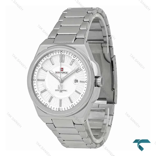 نیوی فورس NF9212 مردانه سیلور صفحه سفید NaviForce-7757-G