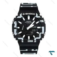 ساعت مچی کاسیو جیشاک 2100 مردانه سفید مشکی GShock-7773-G