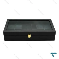 جعبه چرمی چندتایی ساعت مچی و عینک مشکی Watches-Box-8-7815-U