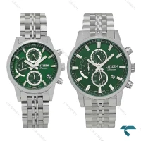 ساعت سیتیزن ست Premier استیل صفحه سبز سه موتوره Citizen-7824-S