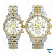 ساعت مچی ست سیتیزن Premier دورنگ طلایی سه موتوره Citizen-7825-S