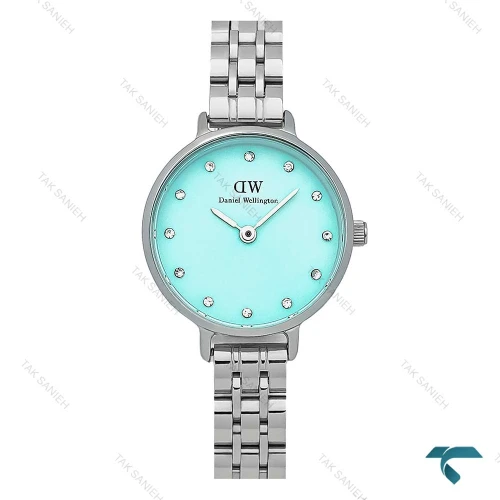 ساعت زنانه دنیل ولینگتون نقره ای تیفانی نگین دار DW-7828-L