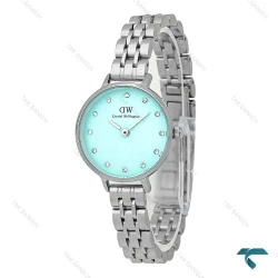 ساعت زنانه دنیل ولینگتون نقره ای تیفانی نگین دار DW-7828-L