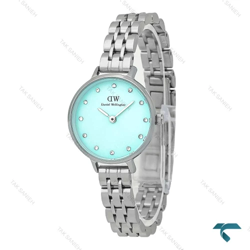 ساعت زنانه دنیل ولینگتون نقره ای تیفانی نگین دار DW-7828-L