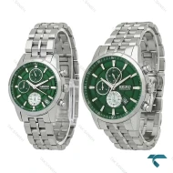 ساعت ست سیکو سه موتوره کورنوگراف استیل صفحه سبز Seiko-7832-S
