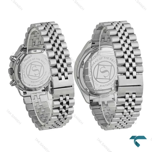 ساعت مردانه سیکو مدل کورنوگراف نقره ای سه موتوره با صفحه تیفانی شیک و اسپرت مناسب استایل رسمی و روزمره