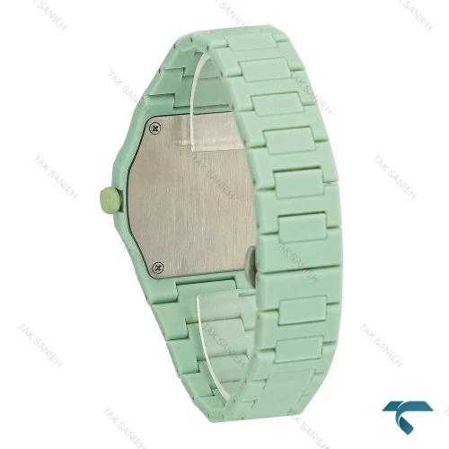 ساعت طرح ای پی پلاستیکی تک موتوره سبز AP-7854-G