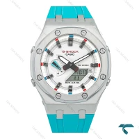 ساعت کاسیو جیشاک جی ای پی مردانه سیلور آبی Casio-7862-G