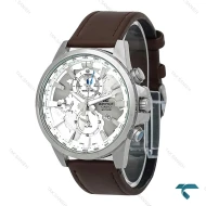 ساعت کاسیو ادیفایس EFR303 مردانه سیلور سفید بند چرم Casio-7870-G