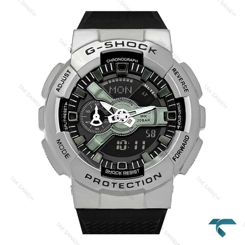 ساعت کاسیو جیشاک GM110 مردانه سیلور مشکی Casio-7885-G