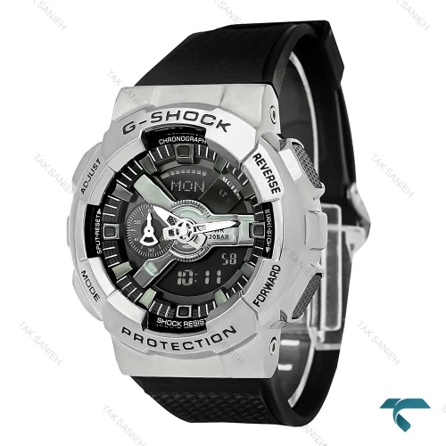 ساعت کاسیو جیشاک GM110 مردانه سیلور مشکی Casio-7885-G
