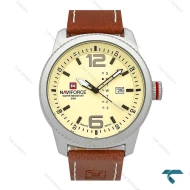 ساعت ناوی فورس مردانه NF9063 بند چرم عسلی NaviForce-7887-G