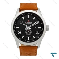ساعت ناوی فورس مردانه NF9229 آنالوگ بند چرم عسلی NaviForce-7888-G