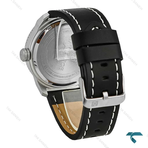 ساعت مردانه ناوی فورس NF9156 سیلور بند چرم مشکی NaviForce-7891-G
