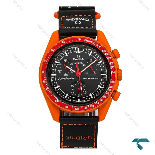 ساعت امگا سواچ ماموریت به زمین نارنجی مشکی جدید Omega-7896-U