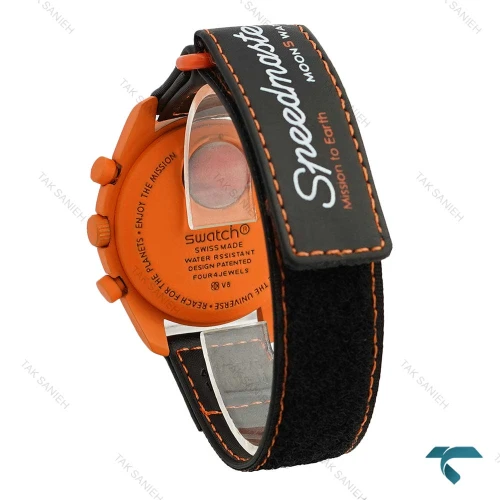 ساعت امگا سواچ ماموریت به زمین نارنجی مشکی جدید Omega-7896-U