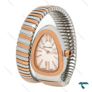 ساعت بولگاری ماری زنانه تک دور دورنگ رزگلد نقره ای Bvlgari-7956-L